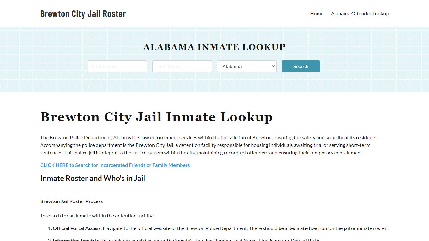 Brewton Police Department & City Jail, AL Inmate Roster, Arrests, Mugshots